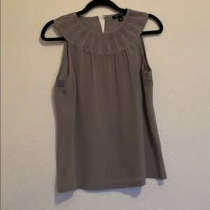 Banana republic grey silk top
